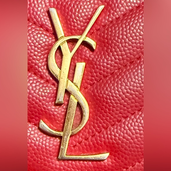 YSL Red Quilted Leather Wallet - Picture 13 of 13